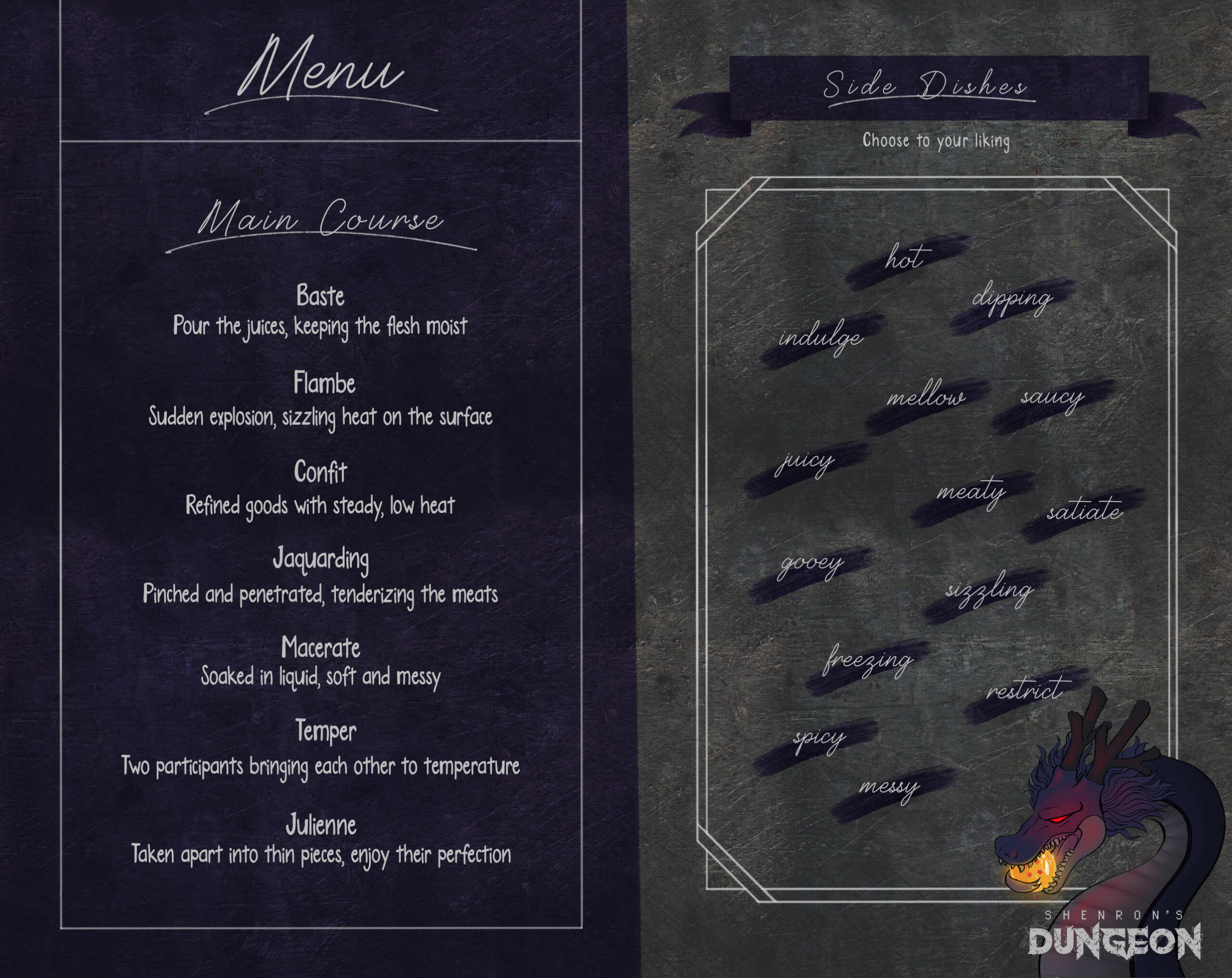 Menu style prompt list, click for text version